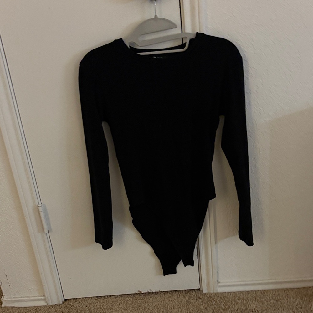 Zara Black Long Sleeve Bodysuit